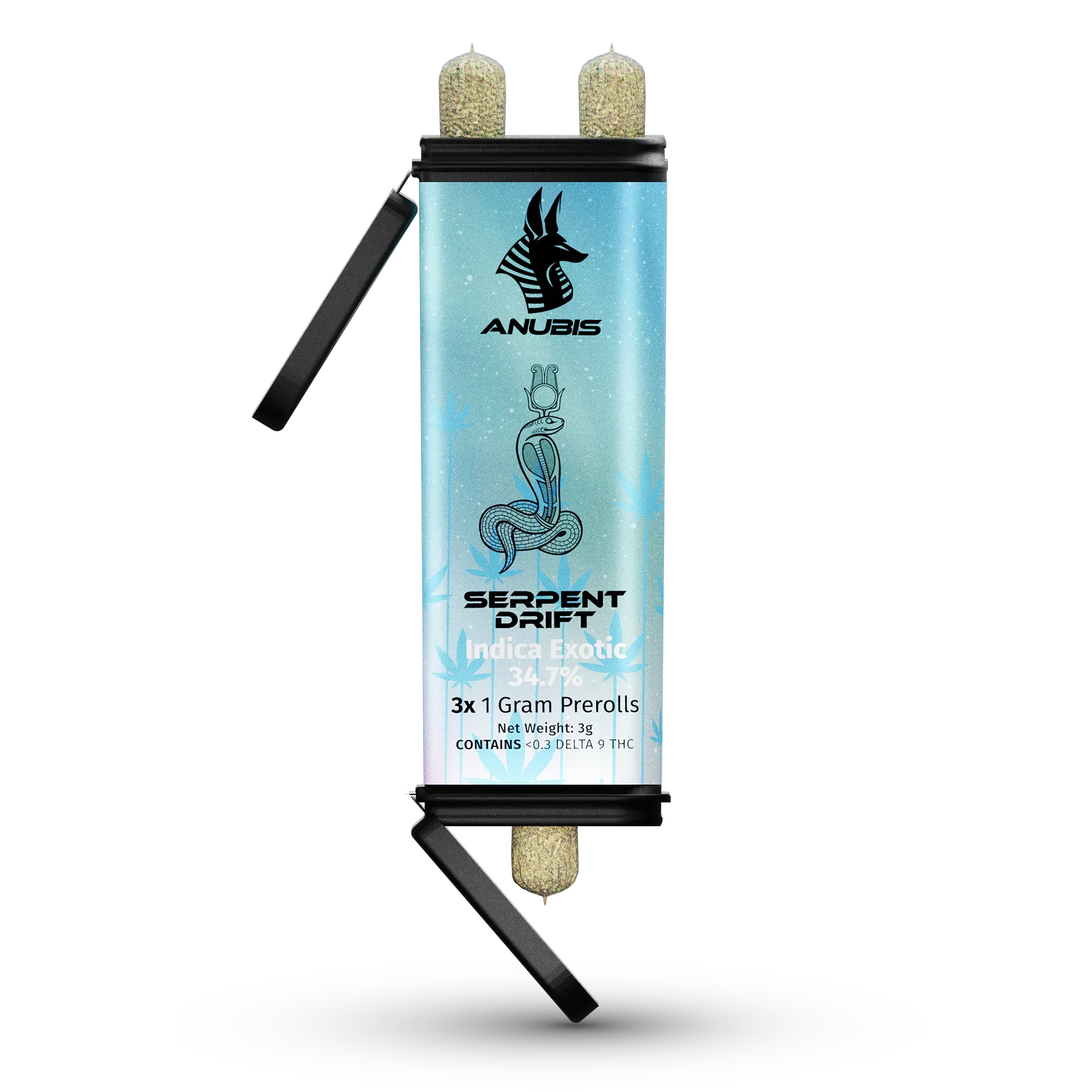 Anubis Serpent Drift - Indica - 1 Gram 3X Pre-rolls - THCA