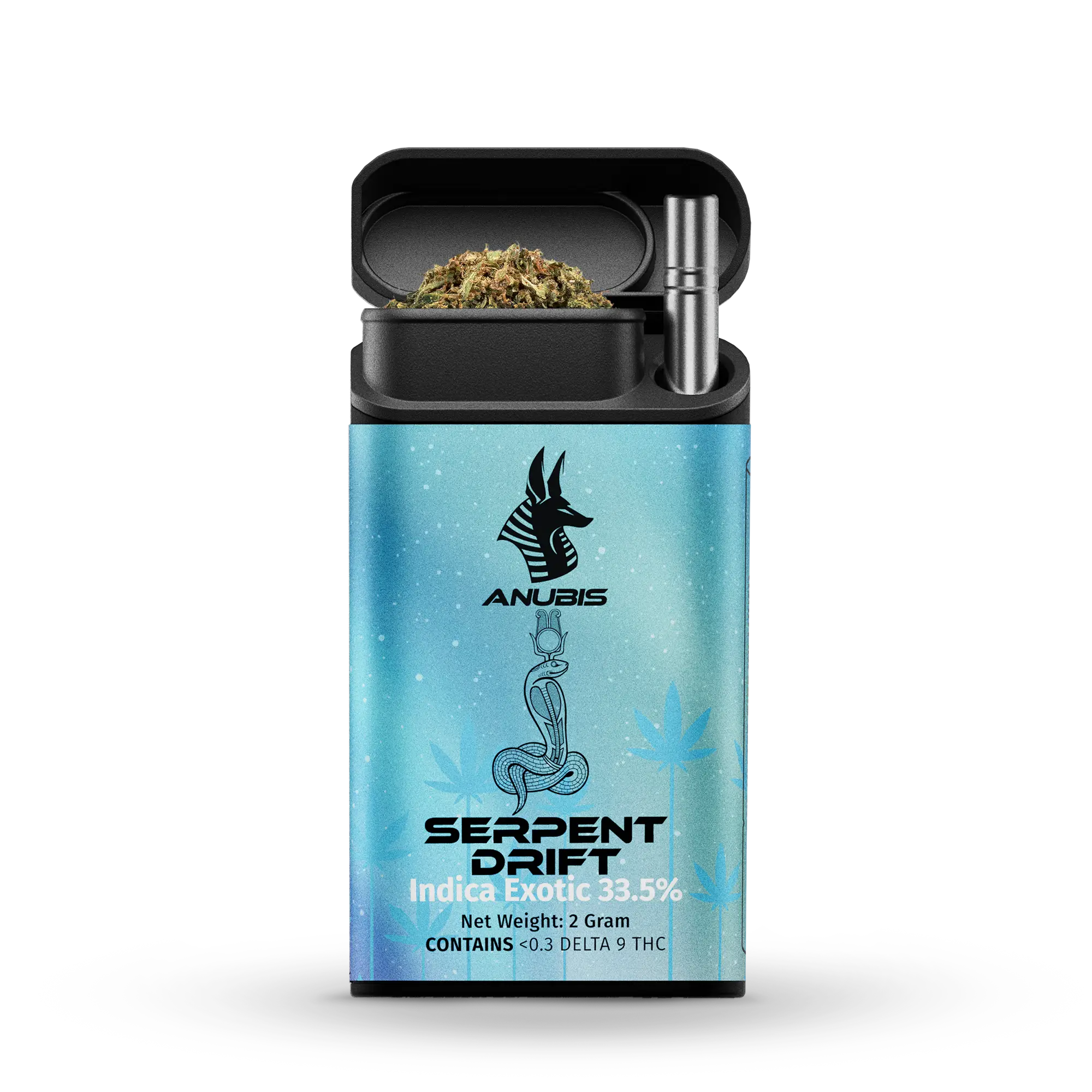 Anubis Serpent Drift - Indica - 2 Gram One Hitter Dugout + Pipe - THCA
