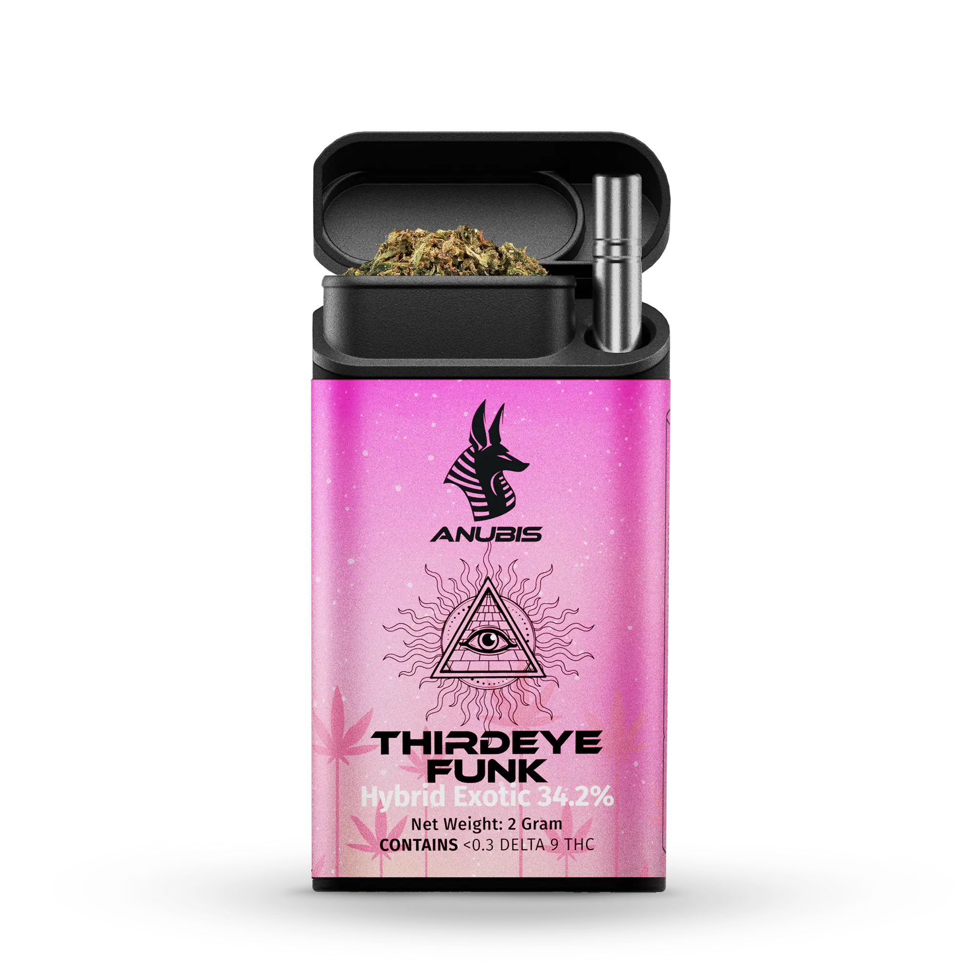 Wholesale - 10 Pack Box - Anubis 2 Gram Dugout + One Hitter Pipe - THCA